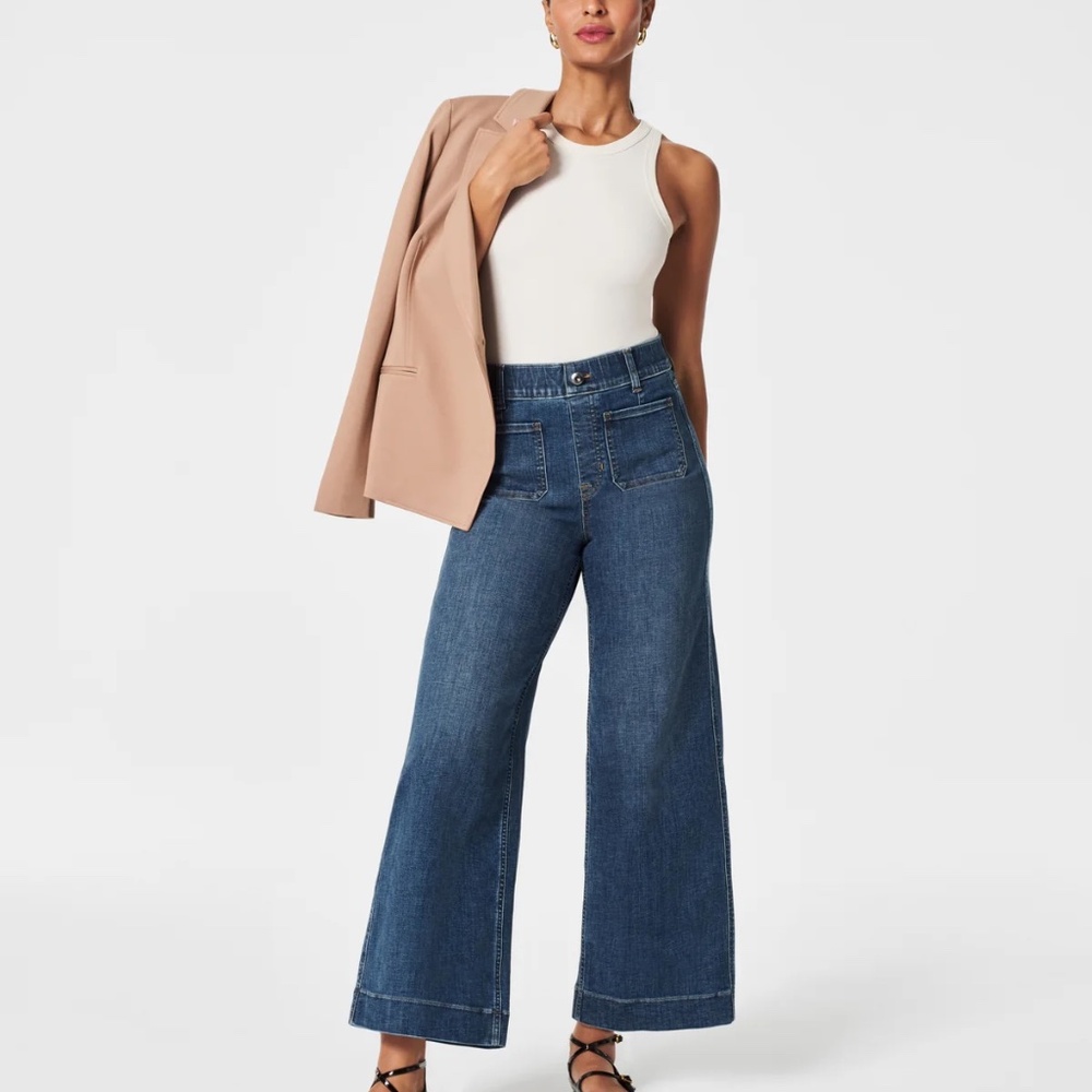SPANX Cropped Wide-leg jeans